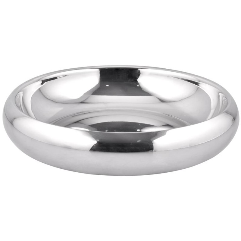 Set 2 x Bol din Inox, cu Pereti Dubli, pentru Salata, 26 x 5.50 cm, Grunberg