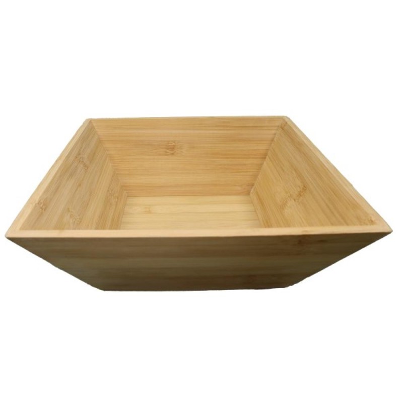 Set 2 x Bol pentru Salata, din Bambus, 15 x 15 x 7.50 cm, Grunberg