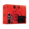 Set 2 x Borseta Cadou Femei B.U Heartbeat, Apa de Toaleta 50 ml, Deodorant Spray pentru Corp 150 ml