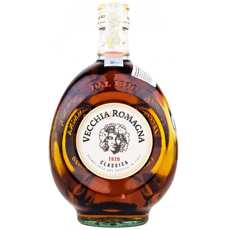 Set 2 x Brandy Vecchia Romagna Classica, 37.2% Alcool, 0.7 l