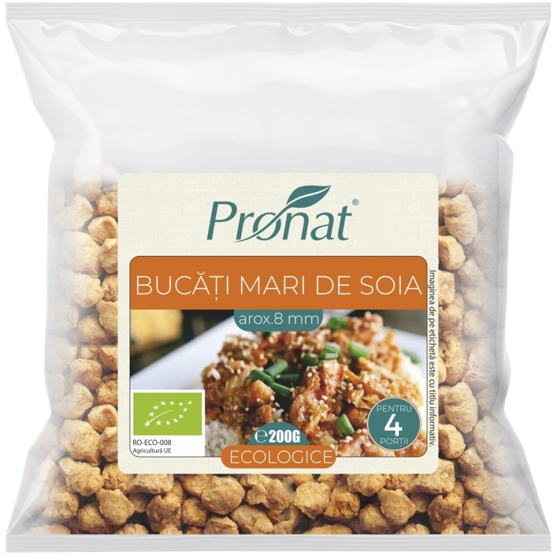 Set 2 x Bucati Mari de Soia Bio, 8 mm, 200 g