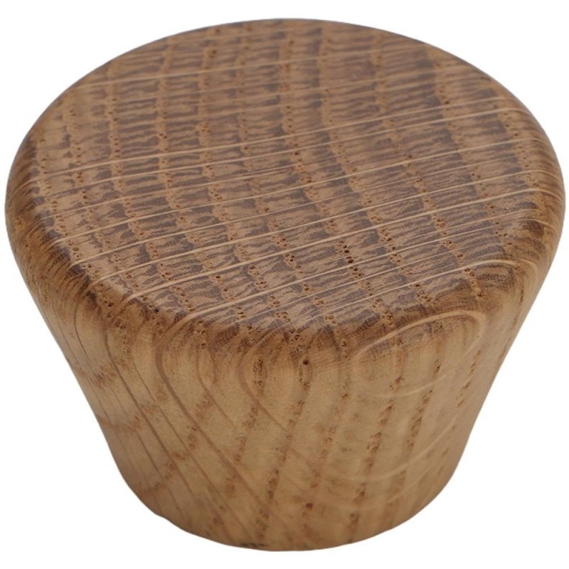 Set 2 x Buton din Lemn, Model Skala, 40 x 25 mm, Finisaj Stejar Natur