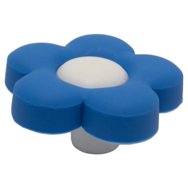 Set 2 x Buton Mobilier Copii Floricica Albastra, 45x45x24 mm