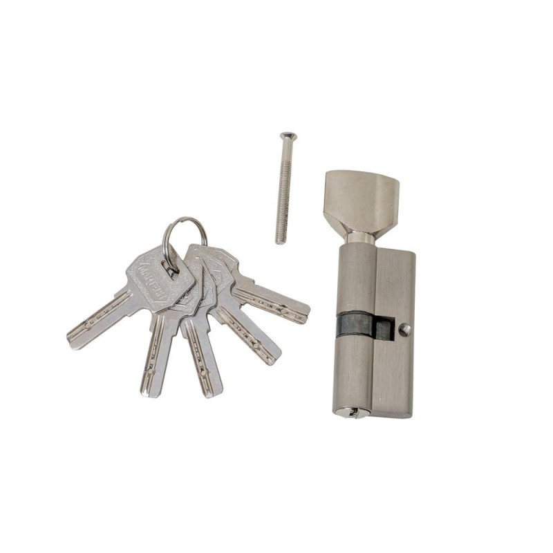 Set 2 x Butuc pentru Usa, Alama, Lungime 70 mm, Argintiu