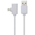 Set 2 x Cablu Adaptor Lightning 2in1 Dual Port 1m Alb Well