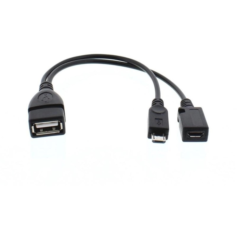 Set 2 x Cablu Adaptor OTG USB Mama, Micro USB Tata Mama, Well