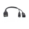Set 2 x Cablu Adaptor OTG USB Mama, Micro USB Tata Mama, Well