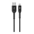 Set 2 x Cablu de Date si Incarcare Lightning, USB 2.0 A Tata, 1 m, Well, Negru