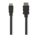 Set 2 x Cablu HDMI cu Ethernet HDMI Tata, Mini HDMI Tata, 3 m, Nedis, Negru