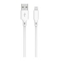 Set 2 x Cablu USB 2.0 A Tata, Lightning, 2 m, Alb, Well