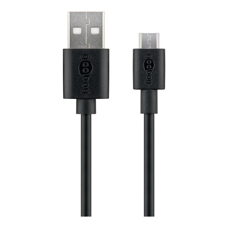 Set 2 x Cablu USB 2.0 A Tata - Micro USB-B Tata, 1m, Goobay
