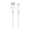 Set 2 x Cablu USB 2.0 A Tata, USB-C, 1 m, Alb, Well
