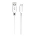 Set 2 x Cablu USB 2.0 A Tata, USB-C, 2 m, Alb, Well