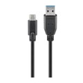 Set 2 x Cablu USB-C 3.1 Tata, USB 3.0 A Tata, 1 m, Goobay
