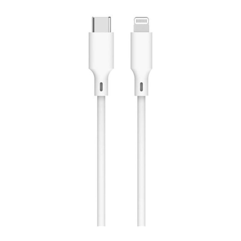 Set 2 x Cablu USB-C, Lightning, PD27W, 1 m, Alb, Well