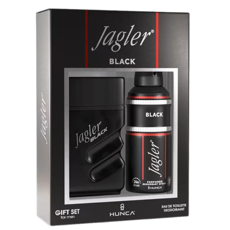 Set 2 x Cadou Barbati Jagler Black, Apa de Toaleta 90 ml, Deodorant 150 ml