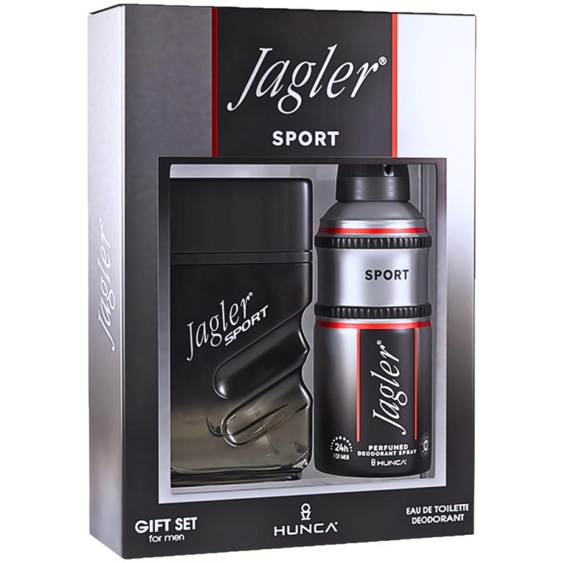 Set 2 x Cadou Barbati Jagler Sport, Apa de Toaleta 90 ml, Deodorant 150 ml