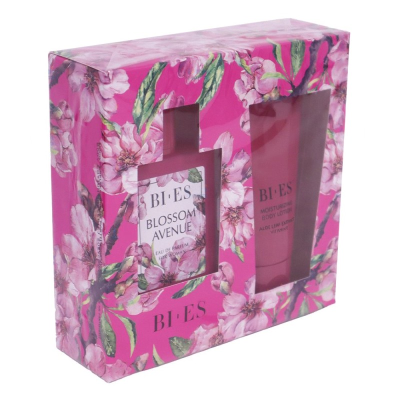 Set 2 x Cadou Bi-es Blossom Avenue, Femei, Apa de Parfum 100 ml si Lotiune de Corp 150 ml