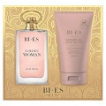 Set 2 x Cadou Bi-es Golden Woman, Femei, Apa de Toaleta 90 ml si Gel de Dus 150 ml