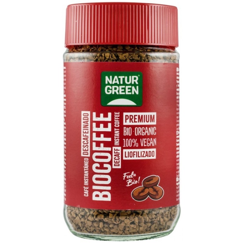 Set 2 x Cafea Bio Instant, Decofeinizata, 100 g, Natur Green