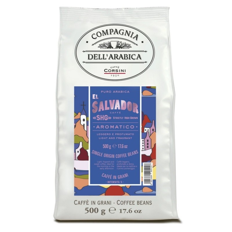 Set 2 x Cafea Boabe Compagnia Dell'Arabica Corsini El Salvador 500 g
