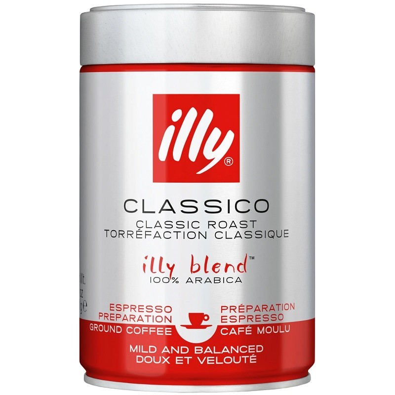 Set 2 x Cafea Macinata, Illy Espresso, Cutie Metal, 250 g