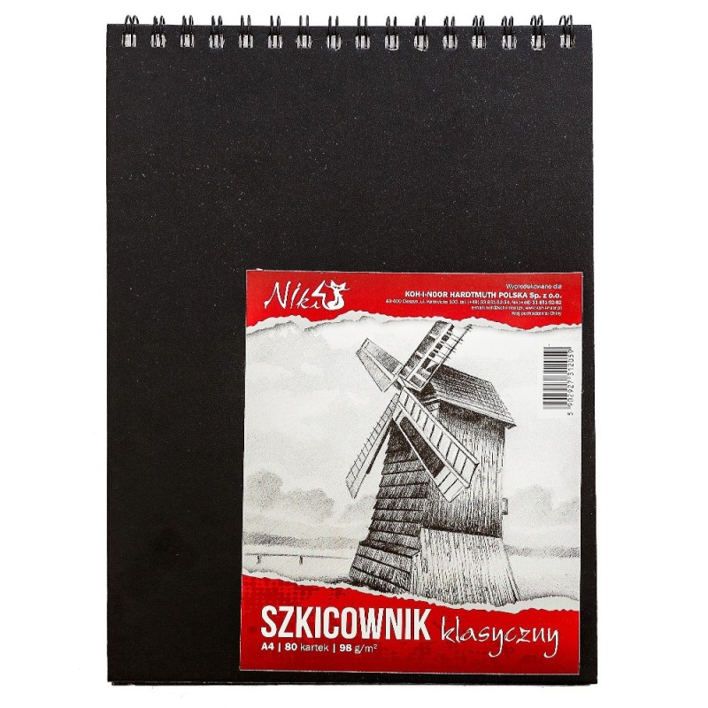 Set 2 x Caiet de Schite cu Hartie Alba, Koh-I-Noor Niki, A4, 80 Sile, Spira