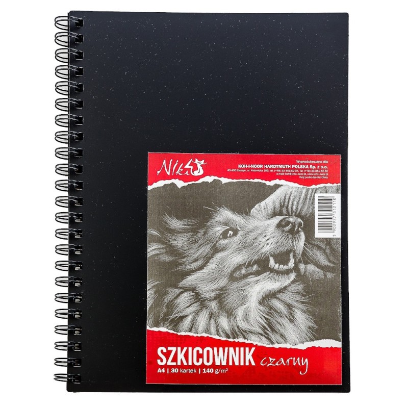 Set 2 x Caiet de Schite cu Hartie Neagra, Koh-I-Noor Niki, A4, 30 File, Spira