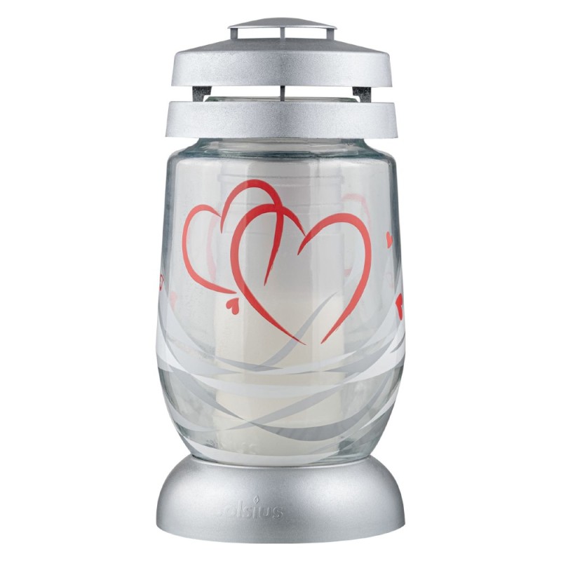 Set 2 x Candela Bolsius din Sticla 3 l Inima, 36 Ore