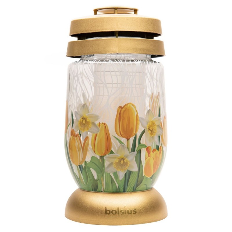 Set 2 x Candela Bolsius din Sticla 3 l Lalea Galbena, 36 Ore