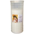 Set 2 x Candela cu Capac, Anti-vant, Alb, Plastic