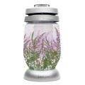 Set 2 x Candela cu Capac, Anti-vant, Violet, Floral