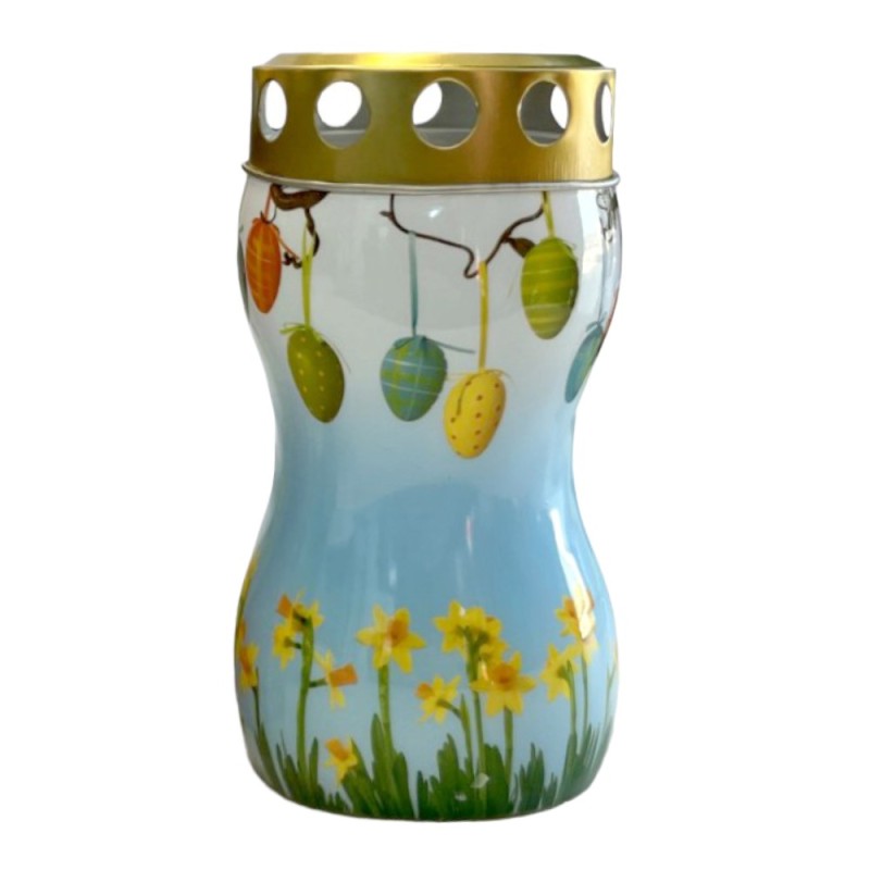 Set 2 x Candela din Plastic Clepsidra cu Oua de Paste, 50 Ore