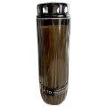 Set 2 x Candela din Plastic cu Capac, Premium, Negru