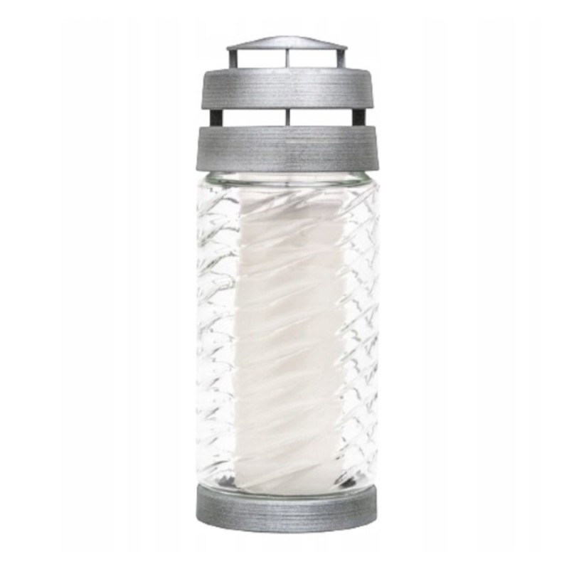 Set 2 x Candela din Sticla, Alba, Bolsius, 50 Ore