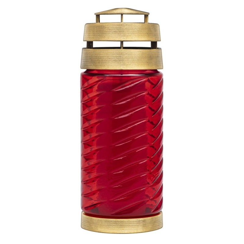 Set 2 x Candela din Sticla Bolsius Longing, Timp Ardere 50 Ore, Rosie