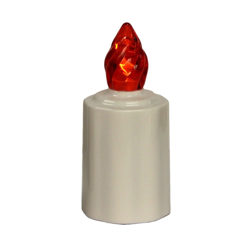 Set 2 x Candela Electronica din Plastic Alb, 88 Zile, Baterii Incluse