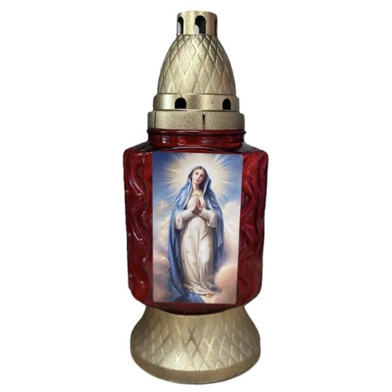 Set 2 x Candela Sticla, Model Maica Domnului