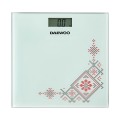 Set 2 x Cantar Electronic Persoane Daewoo, DBS210R, Sticla 6 mm, Capacitate 150 kg, Alb/Abstract