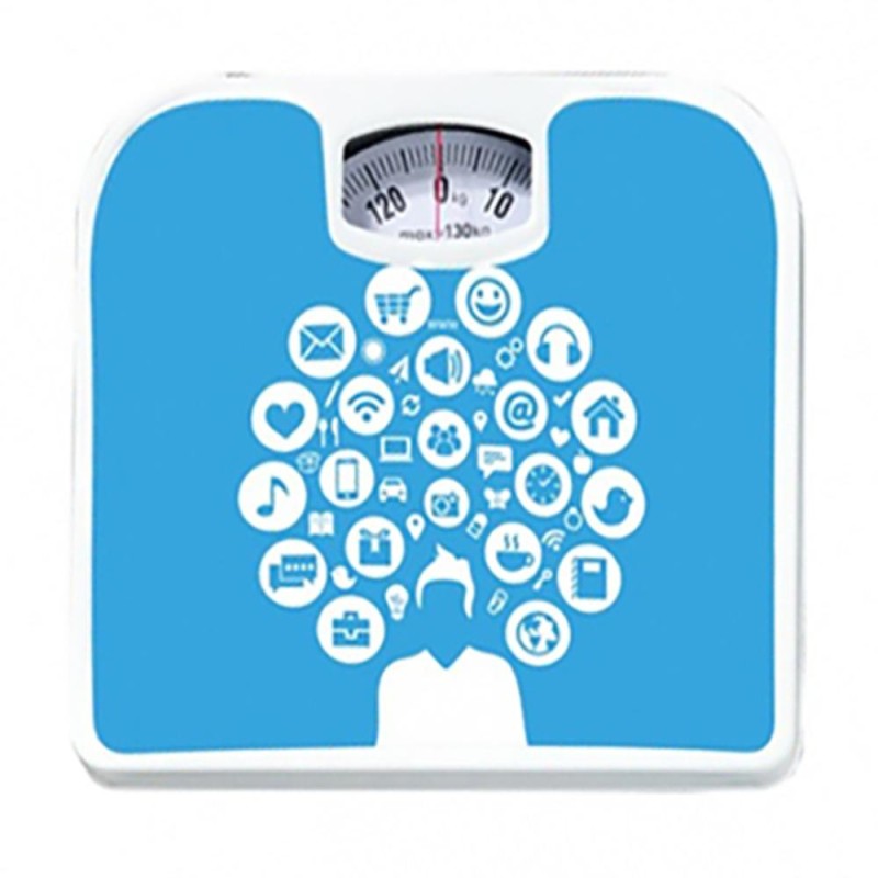 Set 2 x Cantar Mecanic de Baie Floria, Albastru