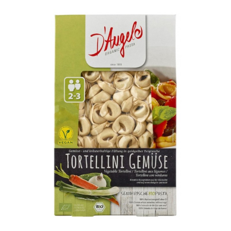 Set 2 x Cappelletti Bio cu Legume, D'Angelo Pasta, 250 g