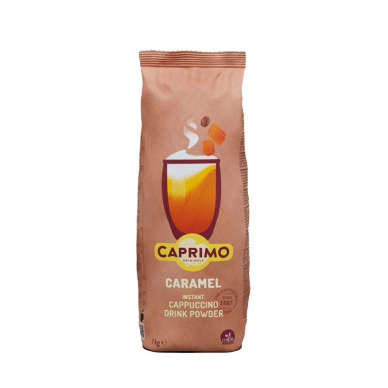 Set 2 x Caprimo Cappuccino Instant cu Aroma Caramel 1 kg – Mix pentru Automate de Cafea si Uz Casnic
