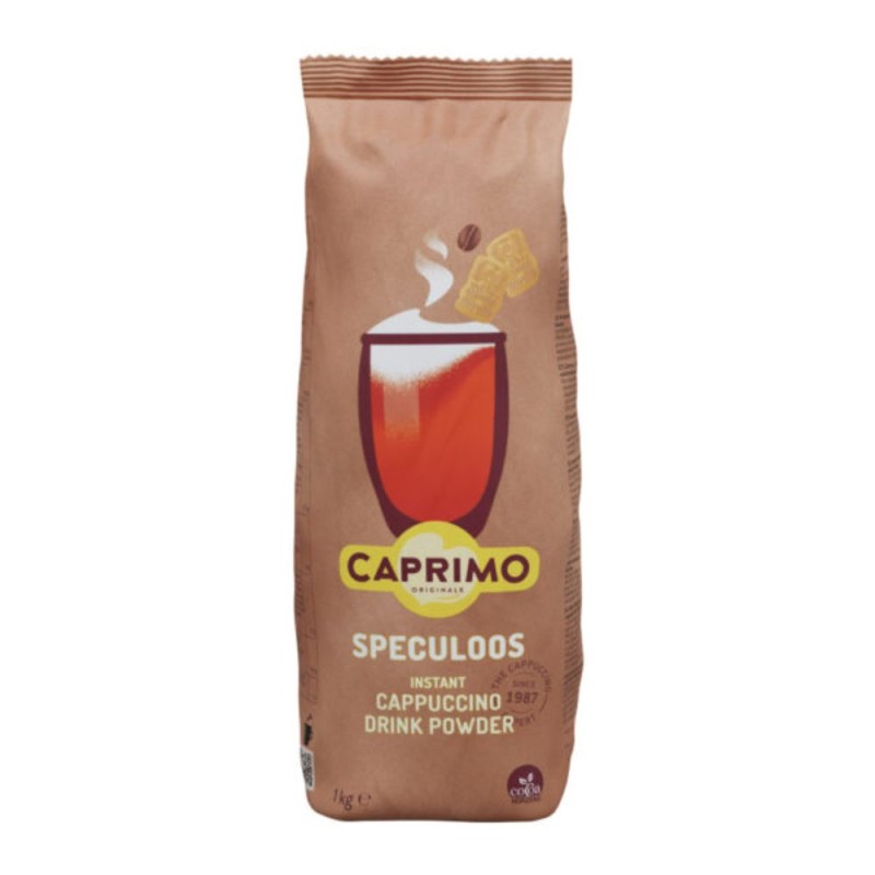 Set 2 x Caprimo Cappuccino Instant cu Aroma Speculoos 1 kg – Mix pentru Automate de Cafea si Uz Casnic