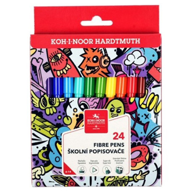 Set 2 x Carioci Teenage, 24 Culori, Koh-I-Noor