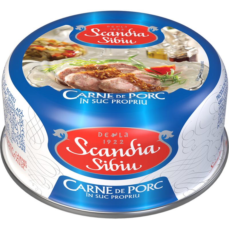 Set 2 x Carne Porc in Suc Propriu, Scandia Sibiu, 300 G