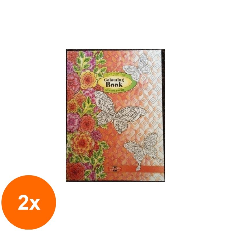 Set 2 x Carte Colorat Adulti A4 - Versiune Basic