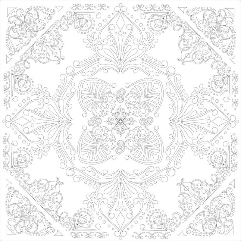 Set 2 x Carton Panzat Pre-desenat Mandala Art Therapy Phoenix