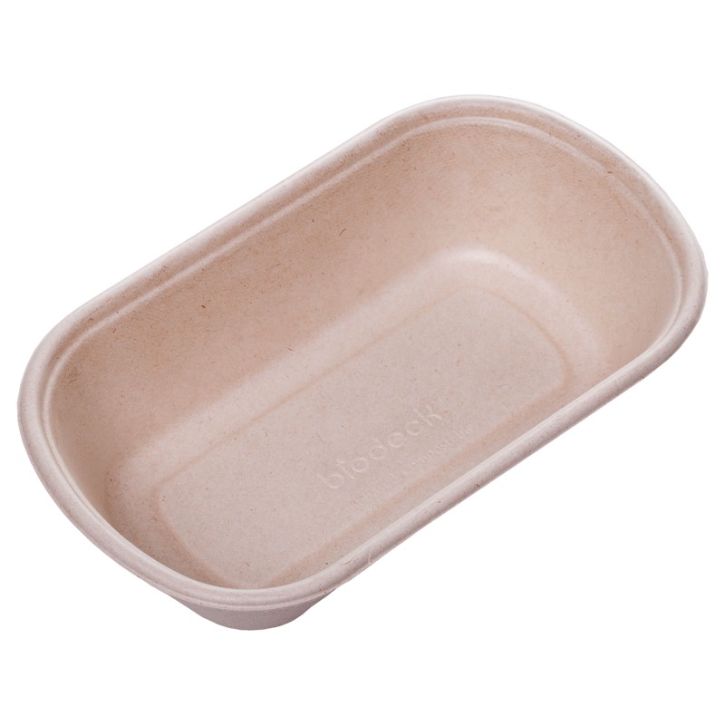 Set 2 x Caserole Biodegradabile, Compostabile Natur, 800 ml, 125 buc