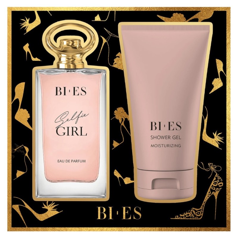 Set 2 x Caseta Bi-es Selfie Girl, Femei, Apa de Parfum 90 ml si Gel de Dus 150 ml