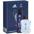 Set 2 x Caseta Cadou Barbati Adidas Uefa Goal, After Shave Lotiune 100 ml, Deodorant 150 ml